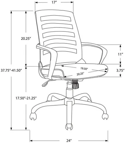 Vista 3 de Monarch Specialties Silla de oficina, color negro