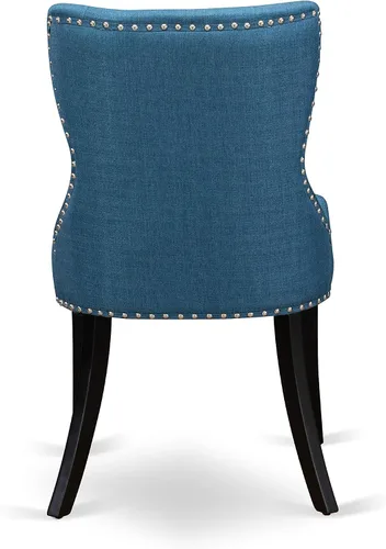 Vista 9 de East West Furniture ANSI3-ABK-21 - Juego de comedor de 3 piezas que contiene una mesa de cocina redonda con pedestal y 2 sillas de comedor Parson
