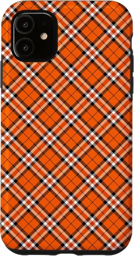 Vista 8 de iPhone 16 Vintage Orange Plaid Halloween Fall Autumn Pumpkins Case