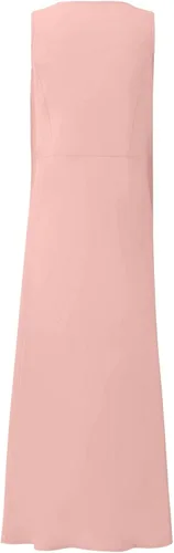 Vista 4 de Vestido largo medio de manga corta y algodón sólido para mujer 2022