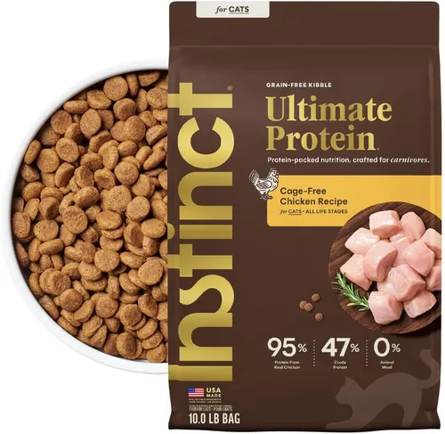Vista 11 de Instinct Ultimate Protein - Receta de pollo sin granos, comida seca natural para gatos, bolsa de 4 libras Protein-packed recipe, 95% protein from