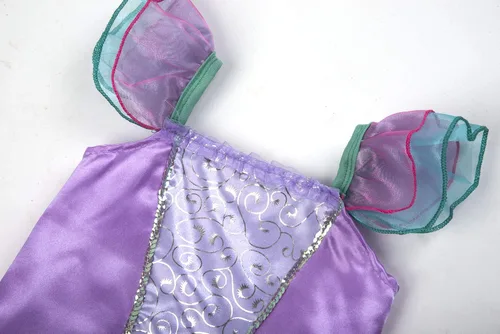 Vista 4 de Padete Vestido de fiesta de lentejuelas para niña de manga larga