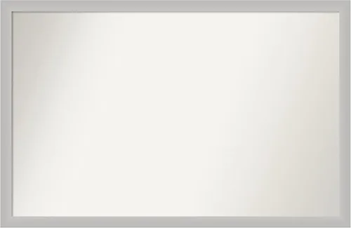 Vista 169 de Amanti Art Silver Bathroom Mirror for Over Sink, 26x45 Custom Made Marred Pewter Rectangle Vanity Mirror, Oversize Casual Wood Frame, Hangs Estaño