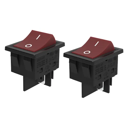 Vista 8 de lcocove JD IP65 - Interruptor de cable en línea impermeable 125/250 V, 30 A, 4 pines, 2 posiciones de encendido y apagado, interruptor de botón