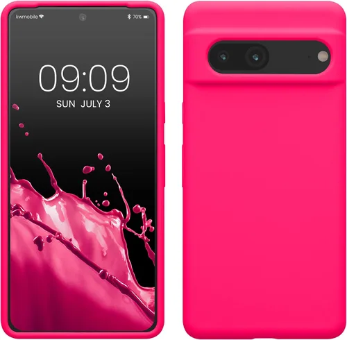 Vista 64 de kwmobile Funda compatible con Google Pixel 7 - Funda de silicona TPU con acabado suave - Piedra antigua