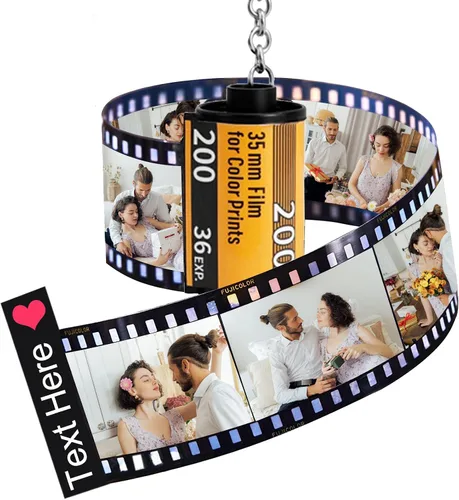 Vista 8 de Llaveros personalizados con rollo de película de cámara para fotos llaveros personalizados con carrete de fotos álbum llaveros