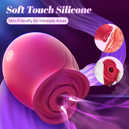 Vista 5 de Juguetes Sexuales Vibrador Dildo Rosa - Juguetes para Adultos Mejorados con 5 Modos de Succión y Vibración para Mujeres Clítoris Pezón, Juguete