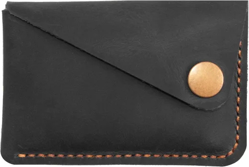 Vista 4 de Tarjetero de cuero, billetera para tarjetas de crédito, cartera tarjetero, billetera minimalista, regalo de Navidad