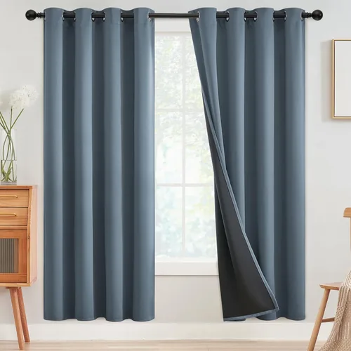 Vista 18 de SimpleHome - Cortinas opacas 100% para recámara, cortinas de ventana con ojales beige, con aislamiento térmico, cortinas de oscurecimiento