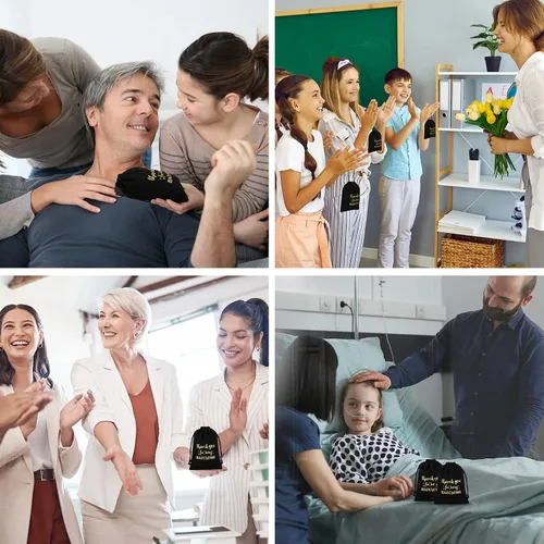 Vista 2 de Fumete 20 bolsas pequeñas de regalo con cordón de agradecimiento, regalos de agradecimiento para profesores, enfermeras, empleados, compañeros