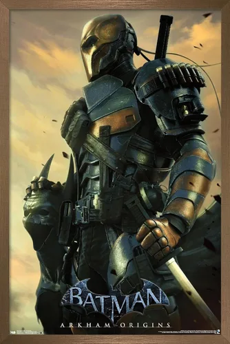 Vista 9 de Trends International DC Comics VIdeo Game - Póster de pared de Arkham Origins, 14.725 x 22.375 pulgadas, versión enmarcada de madera de granero