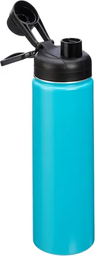 Vista 3 de Amazon Basics Botella de agua aislada de acero inoxidable con tapa de boquilla, 20 onzas, verde azulado