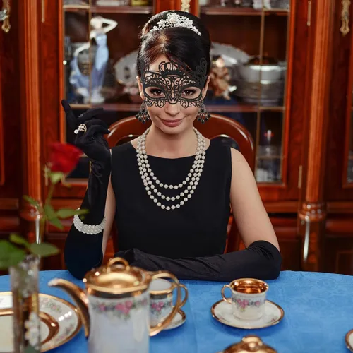 Vista 7 de Juego de 9 accesorios de flapper para mujer, accesorios de disfraces de los años 20, accesorios de los años 20