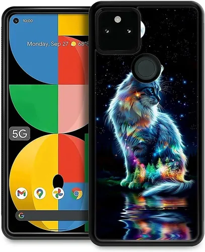 Vista 57 de Compatible con Google Pixel 4A 5G Mobile Case Creative Acrylic Panel trasero Silicona Protección Grip especialmente diseñado para Google Pixel 4A 5G