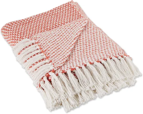 Vista 17 de DII - Manta rústica de algodón con flecos para silla, sofá, picnic, camping, playa, uso diario