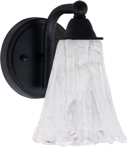Vista 28 de Toltec Lighting Paramount - Aplique de pared de 1 luz, lámpara de pared para interiores, regulable, compatible con LED de base media, acabado