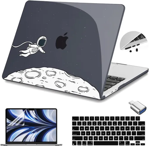 Vista 17 de Teryeefi Funda rígida para MacBook Air M3, M2, M4, MacBook Air de 13 pulgadas 2025, 2024, 2023, 2022, versión A3240, A3113, A2681, carcasa rígida