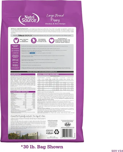 Vista 2 de Alimento para cachorros Tuffy's Pet Food nutritivo, para razas grandes, de pollo y arroz, de 30 libras (131115)
