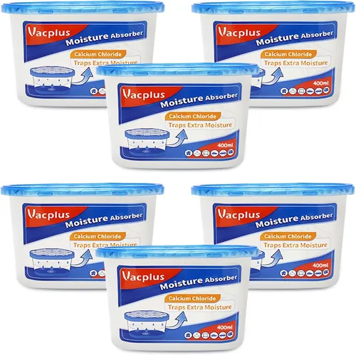 Vista 4 de Vacplus Absorbentes de humedad - Deshumidificadores para armario, cajas eficientes absorbentes de humedad que recogen el exceso de humedad
