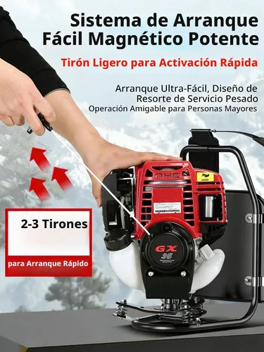 Vista 6 de Gx35 Mochila de 4 tiempos 7 en 1 Cortador de Cepillos Tiller Hierba Cortadora de setos Cortacésped Wacker