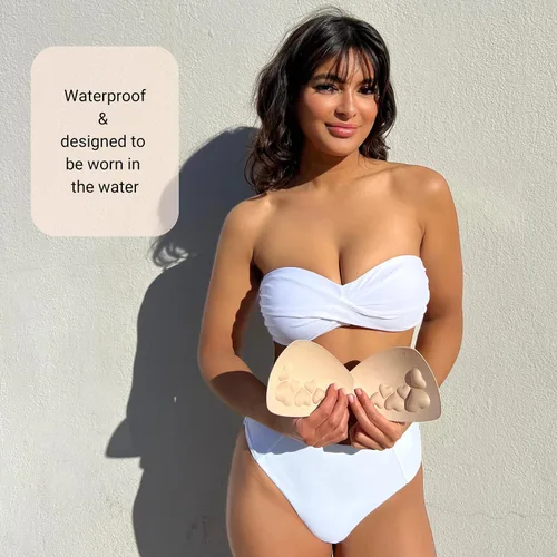 Vista 6 de Insertos de relleno push-up de estilo sin tirantes para mujer, para trajes de baño, sujetadores deportivos y ropa