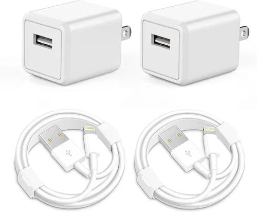 Vista 9 de Cargador rápido para iPhone [certificado MFi], bloque de carga rápido para iPhone de 2 unidades USB C con cable USB C a Lightning de 10 pies
