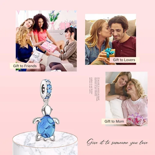 Vista 16 de Amufer S925 Charms for Women, compatible with Pandora Bracelets and Necklaces, Jewelry Gift