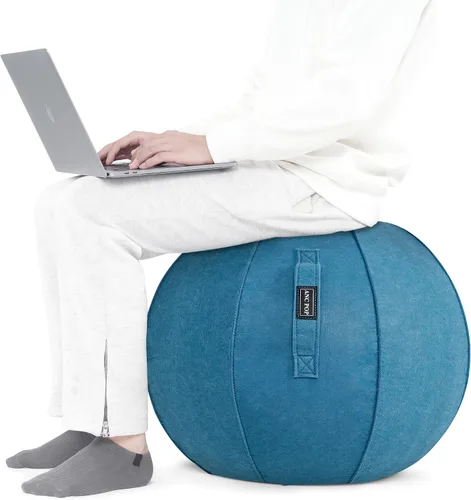 Vista 9 de ANC POP Pelota de yoga, silla antideslizante de estabilidad, pelota de gimnasio grande de 25 pulgadas para fitness, equilibrio y entrenamiento
