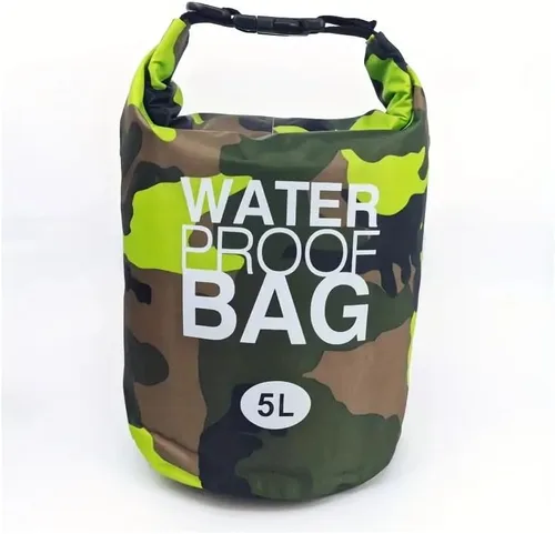 Vista 2 de Bolsa seca impermeable de 5 l, lona 500D de PVC resistente al agua, bolsa seca para Azul (rblue)