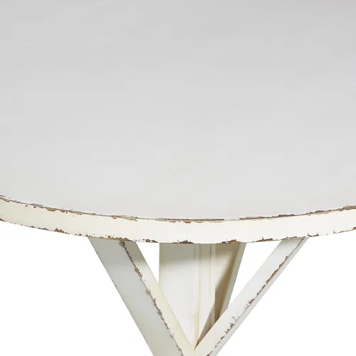 Vista 4 de Deco 79 Mesa auxiliar de madera para mesa auxiliar, mesa auxiliar de 29 x 29 x 31 pulgadas, color blanco