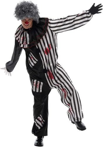 Vista 4 de EraSpooky Disfraz de payaso asesino sangrante de Halloween para hombre