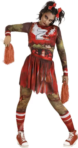 Vista 2 de Disfraz de animadora zombie para mujer