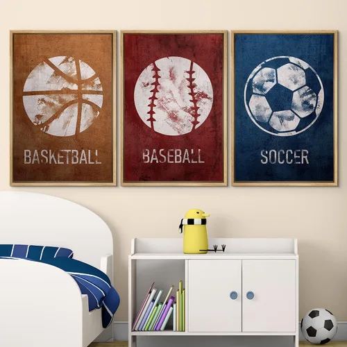 Vista 268 de wall26 Lienzo enmarcado para pared, juego de arte de primer plano, detalles de costuras de béisbol, atletas deportivos, fotografía, moderno