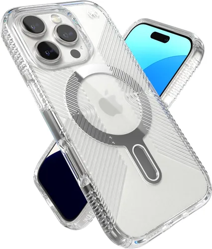 Vista 6 de Speck Funda transparente para iPhone 16 Pro Max MagSafe + ClickLock - Funda delgada para iPhone 16 Pro Max - Funda para iPhone 16 Pro Max - Presidio