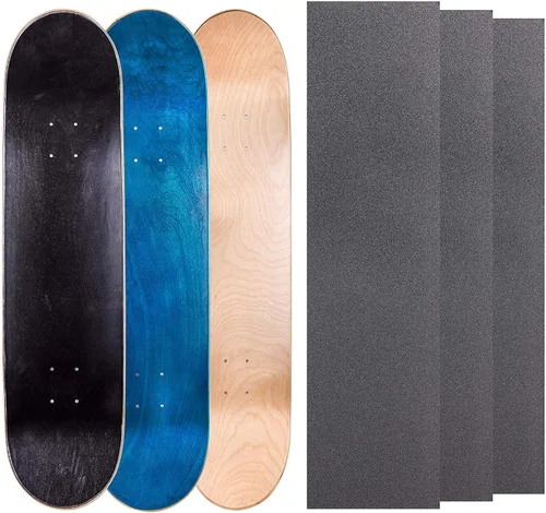 Vista 29 de Cal 7 Tablas de patineta de arce en blanco con cinta de agarre (paquete de 3, combinaciones)