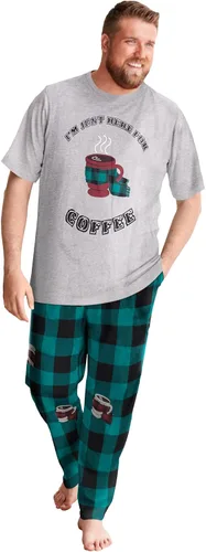Vista 3 de KingSize Conjunto de pijama de algodón ligero para hombre grande y alto