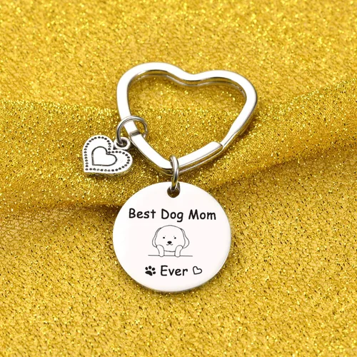 Vista 4 de 7RVZM Joyería para perro y abuela, regalo para el día de la madre, regalo para mejor amiga, joyería para mejor amiga, llavero veterinario, llavero
