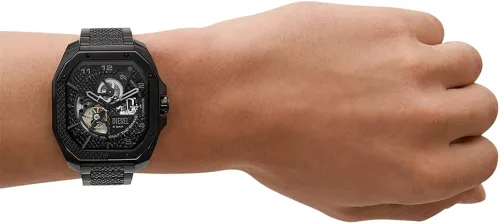 Vista 5 de Diesel Mens Flayed Automatic Stainless Steel Mechanical Skeleton Dial Watch