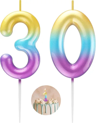 Vista 191 de Vela Azul Número 15 de Cumpleaños Velas 3D de Número para Pastel de Cumpleaños Decoración de Fiesta de Cumpleaños Suministros para Boda