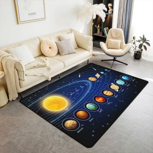 Vista 11 de Alfombra decorativa de 4 x 5 pies con diseño de cerdo y pollo y perro, alfombra de sala de estar de animales de granja para decoración rústica