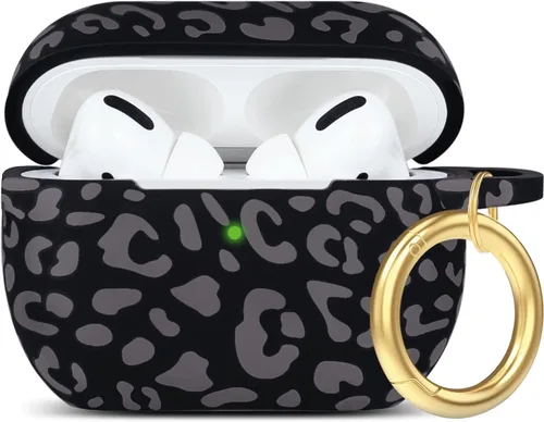 Vista 79 de Compatible con funda AirPods Pro 2019, Gawnock Funda de silicona suave y flexible para funda AirPods Pro para mujeres y niñas con llavero (Caqui)