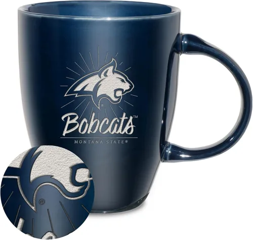Vista 95 de Rico Industries - Taza de lustre cerámico con grabado láser de la NCAA de 18oz - Café-Té