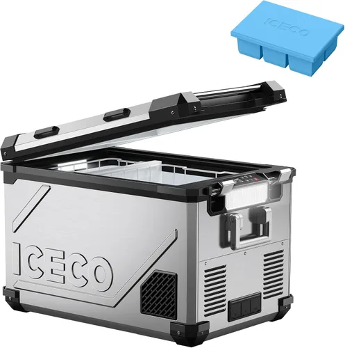 Vista 10 de ICECO APL55 Refrigerador portátil de dos zonas con control Bluetooth, refrigerador de 55 litros de 12v con compresor SECOP, DC 12/24V, CA 110-240V