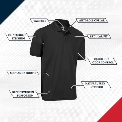 Vista 5 de Premium Wear - Camisetas tipo polo para hombre, con gran absorción de humedad