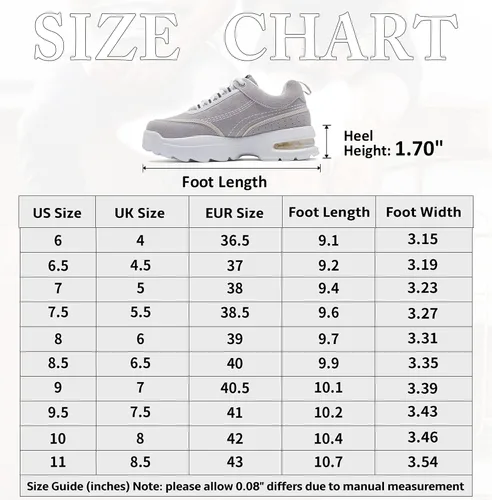 Vista 3 de Vepose 8019 - Tenis de moda para mujer, con amortiguación de aire, con cordones, para correr, de espuma viscoelástica, para caminar