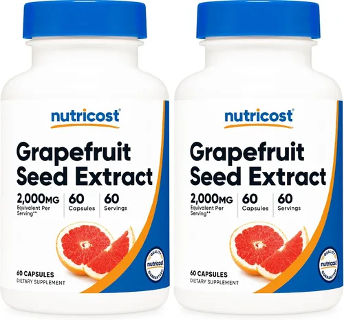 Vista 6 de Nutricost Extracto de semilla de pomelo 60 cápsulas para 60 porciones por botella