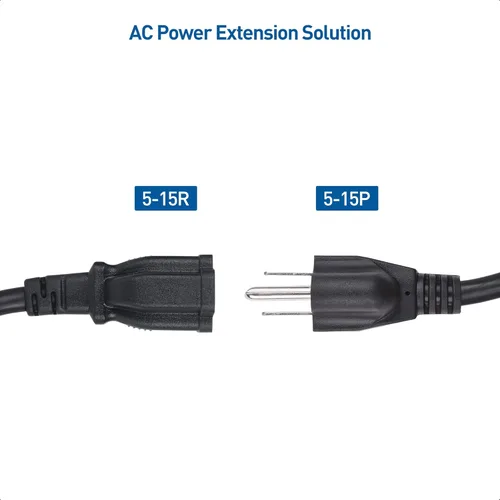 Vista 3 de [Listado ETL] Cable Matters - Paquete de 2 cables de extensión de alimentación de perfil bajo, 1 pie