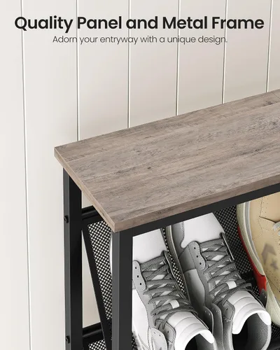 Vista 7 de CHOEZON Zapatero, Estante de Almacenamiento de Zapatos Inclinado de 4 Niveles, Zapatero Estrecho para Entrada, Organizador de Zapatos con Patas