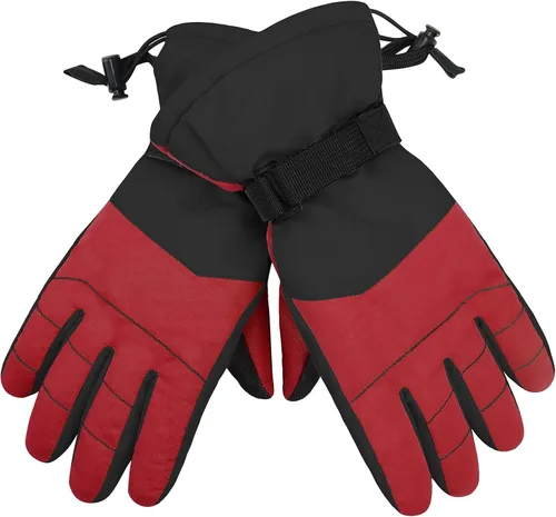 Vista 3 de American Trends Guantes de nieve para niños, guantes de invierno impermeables, guantes de esquí para niños y niñas, clima frío, guantes de snowboard