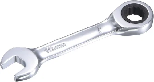 Vista 6 de uxcell Llave combinada de trinquete rechoncha de 0.236 in métrica 72 dientes 12 herramientas terminadas en caja de puntos, CR-V